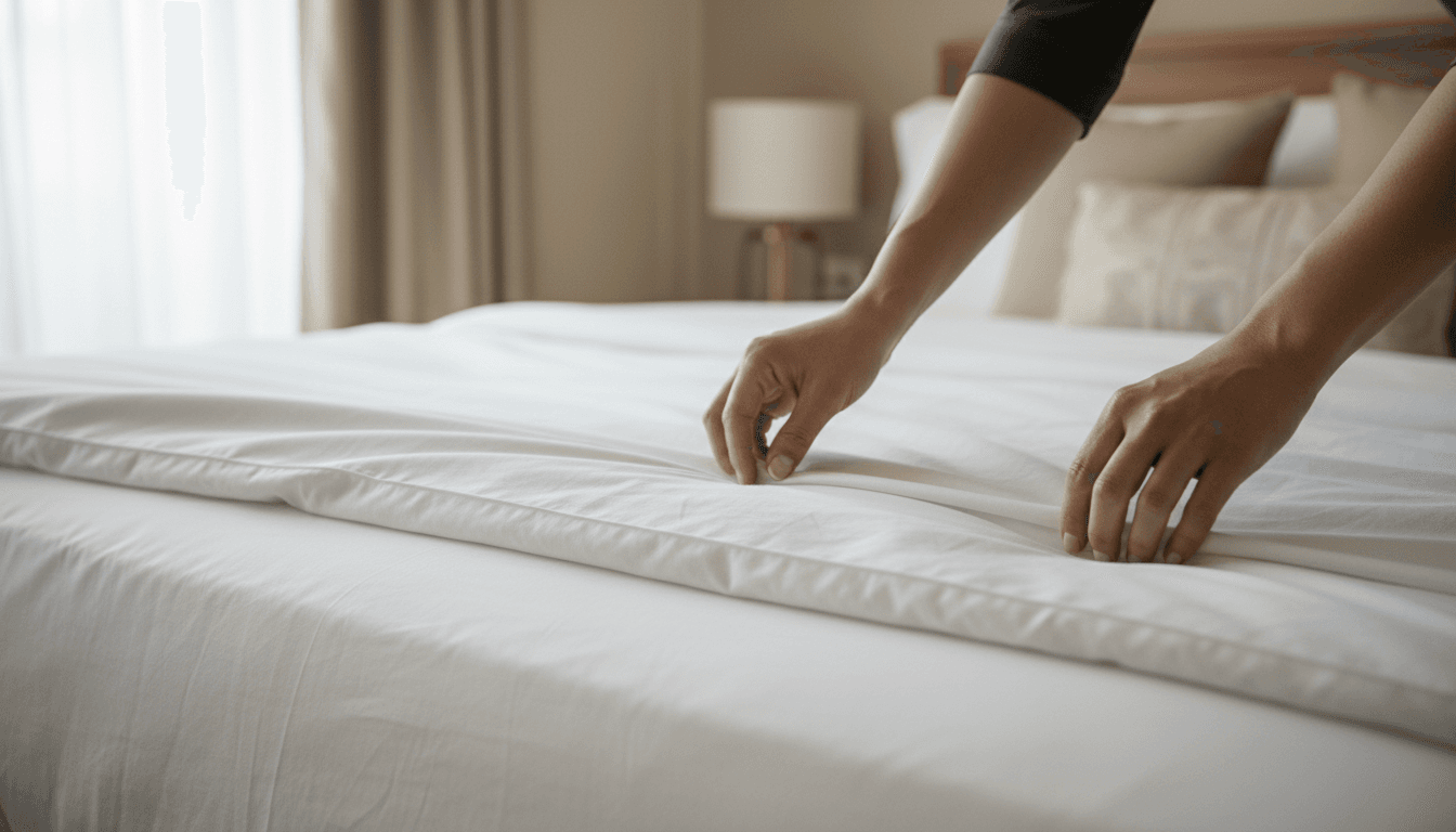 Professional linen arrangement demonstrating Luxe Living Linen attention to detail