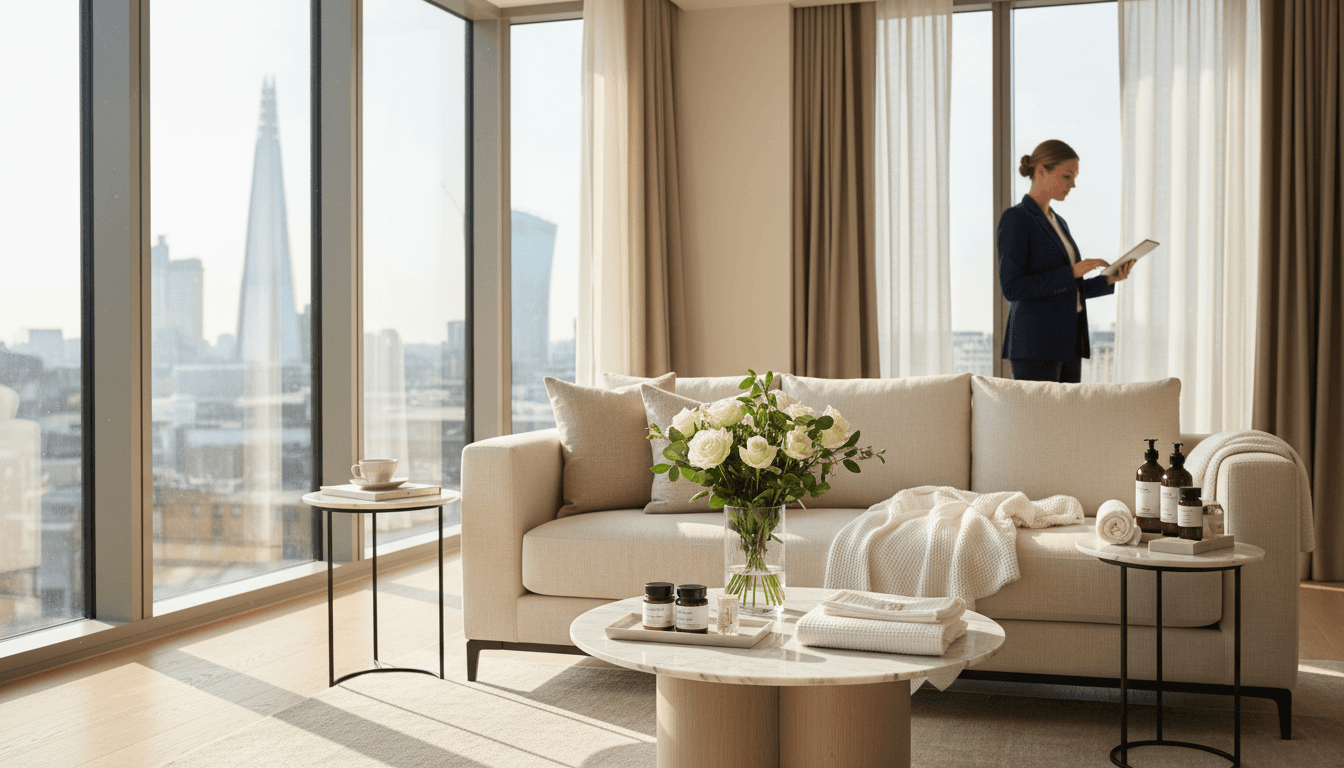 Modern London serviced apartment with natural light and professional management